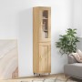 Aparador de madera contrachapada roble Sonoma 34,5x34x180 cm de vidaXL, Aparadores - Ref: Foro24-3199476, Precio: 106,76 €, D...