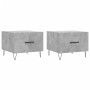 Mesa de centro 2 uds madera ingeniería gris hormigón 50x50x40cm de vidaXL, Mesas de centro - Ref: Foro24-829389, Precio: 63,3...