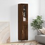 Tall brown oak plywood sideboard 34.5x34x180 cm by vidaXL, Sideboards - Ref: Foro24-3199480, Price: 103,89 €, Discount: %