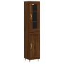 Aparador alto madera contrachapada roble marrón 34,5x34x180 cm de vidaXL, Aparadores - Ref: Foro24-3199480, Precio: 103,89 €,...