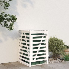 Garbage bin shed white pine wood 84x90x128.5cm by vidaXL, Waste container supports - Ref: Foro24-825101, Price: 179,87 €, Dis...