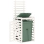 Garbage bin shed white pine wood 84x90x128.5cm by vidaXL, Waste container supports - Ref: Foro24-825101, Price: 176,09 €, Dis...