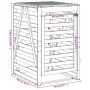 Garbage bin shed white pine wood 84x90x128.5cm by vidaXL, Waste container supports - Ref: Foro24-825101, Price: 176,09 €, Dis...