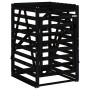 Cobertizo para cubos de basura madera pino negro 84x90x128,5 cm de vidaXL, Soportes para contenedores de residuos - Ref: Foro...