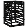 Cobertizo para cubos de basura madera pino negro 84x90x128,5 cm de vidaXL, Soportes para contenedores de residuos - Ref: Foro...