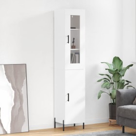 Tall white plywood sideboard 34.5x34x180 cm by vidaXL, Sideboards - Ref: Foro24-3199177, Price: 108,99 €, Discount: %