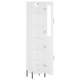 Aparador alto madera contrachapada blanco 34,5x34x180 cm de vidaXL, Aparadores - Ref: Foro24-3199177, Precio: 105,61 €, Descu...