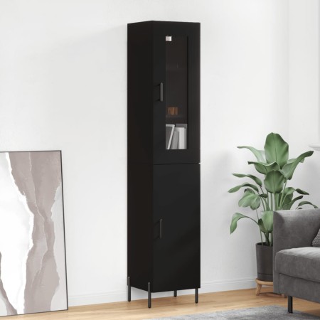 Black plywood sideboard 34.5x34x180 cm by vidaXL, Sideboards - Ref: Foro24-3199178, Price: 111,68 €, Discount: %