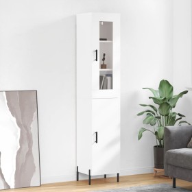 High glossy white plywood sideboard 34.5x34x180 cm by vidaXL, Sideboards - Ref: Foro24-3199179, Price: 115,47 €, Discount: %