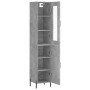 Aparador de madera contrachapada gris hormigón 34,5x34x180 cm de vidaXL, Aparadores - Ref: Foro24-3199181, Precio: 105,06 €, ...