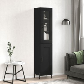 Black plywood sideboard 34.5x34x180 cm by vidaXL, Sideboards - Ref: Foro24-3199498, Price: 107,90 €, Discount: %