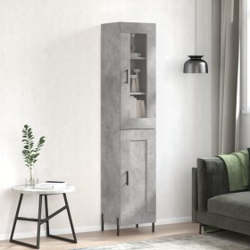 Aparador de madera contrachapada gris hormigón 34,5x34x180 cm de vidaXL, Aparadores - Ref: Foro24-3199501, Precio: 104,99 €, ...