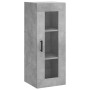 Aparador de madera contrachapada gris hormigón 34,5x34x180 cm de vidaXL, Aparadores - Ref: Foro24-3199501, Precio: 104,30 €, ...