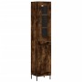 Rauchiger Eichenfurnier-Holzschrank 34,5x34x180 cm von vidaXL, Sideboards - Ref: Foro24-3199502, Preis: 106,76 €, Rabatt: %