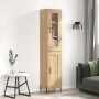 Aparador de madera contrachapada roble Sonoma 34,5x34x180 cm de vidaXL, Aparadores - Ref: Foro24-3199500, Precio: 107,38 €, D...