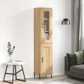 Sonoma oak plywood sideboard 34.5x34x180 cm by vidaXL, Sideboards - Ref: Foro24-3199500, Price: 106,99 €, Discount: %