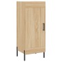 Aparador de madera contrachapada roble Sonoma 34,5x34x180 cm de vidaXL, Aparadores - Ref: Foro24-3199500, Precio: 107,38 €, D...