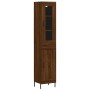 Aparador alto madera contrachapada roble marrón 34,5x34x180 cm de vidaXL, Aparadores - Ref: Foro24-3199504, Precio: 110,26 €,...