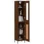 Tall brown oak plywood sideboard 34.5x34x180 cm by vidaXL, Sideboards - Ref: Foro24-3199504, Price: 110,26 €, Discount: %