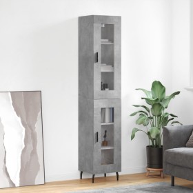 Gray concrete plywood sideboard 34.5x34x180 cm by vidaXL, Sideboards - Ref: Foro24-3199445, Price: 100,78 €, Discount: %