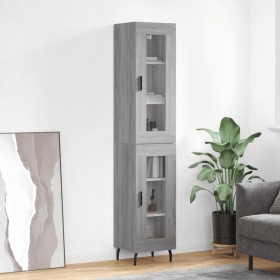 Aparador alto madera contrachapada gris Sonoma 34,5x34x180 cm de vidaXL, Aparadores - Ref: Foro24-3199447, Precio: 103,99 €, ...