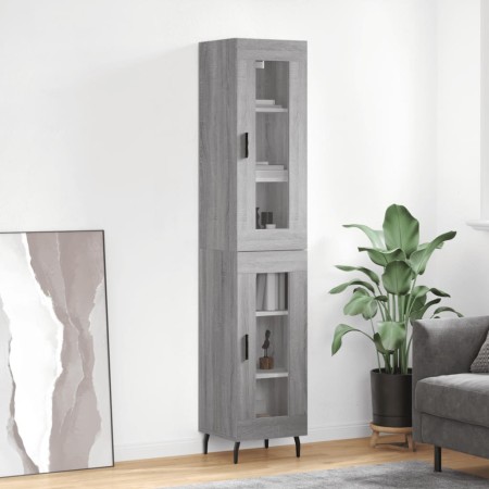 Tall gray Sonoma plywood sideboard 34.5x34x180 cm by vidaXL, Sideboards - Ref: Foro24-3199447, Price: 103,47 €, Discount: %