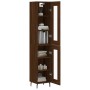 Tall brown oak plywood sideboard 34.5x34x180 cm by vidaXL, Sideboards - Ref: Foro24-3199448, Price: 102,99 €, Discount: %