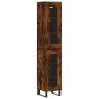 Aparador de madera contrachapada roble ahumado 34,5x34x180 cm de vidaXL, Aparadores - Ref: Foro24-3199454, Precio: 104,06 €, ...