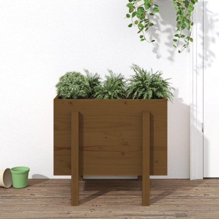 Solid pine wood planter in honey brown color, 62x50x57 cm by vidaXL, Pots and planters - Ref: Foro24-825208, Price: 73,30 €, ...