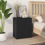 Black plywood nightstand 50x36x60 cm by vidaXL, Nightstands - Ref: Foro24-816721, Price: 61,82 €, Discount: %