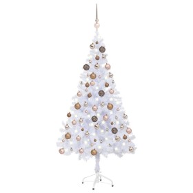 Árbol de Navidad artificial con luces y bolas 230 ramas 120 cm de vidaXL, Arboles de navidad - Ref: Foro24-3077578, Precio: 6...