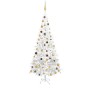 Árbol de Navidad artificial con luces y bolas blanco 240 cm de vidaXL, Arboles de navidad - Ref: Foro24-3077496, Precio: 120,...