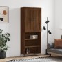 Tall oak brown plywood sideboard 69.5x34x180 cm by vidaXL, Sideboards - Ref: Foro24-3200080, Price: 144,38 €, Discount: %