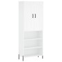 Aparador alto madera contrachapada blanco 69,5x34x180 cm de vidaXL, Aparadores - Ref: Foro24-3200073, Precio: 126,98 €, Descu...