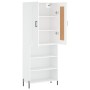 Aparador alto madera contrachapada blanco 69,5x34x180 cm de vidaXL, Aparadores - Ref: Foro24-3200073, Precio: 126,98 €, Descu...