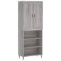 High sideboard sonoma gray plywood 69.5x34x180 cm by vidaXL, Sideboards - Ref: Foro24-3200087, Price: 121,97 €, Discount: %