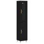 Aparador de madera contrachapada negro 34,5x34x180 cm de vidaXL, Aparadores - Ref: Foro24-3199154, Precio: 104,46 €, Descuent...