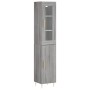 Aparador alto madera contrachapada gris Sonoma 34,5x34x180 cm de vidaXL, Aparadores - Ref: Foro24-3199167, Precio: 91,98 €, D...