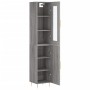 Aparador alto madera contrachapada gris Sonoma 34,5x34x180 cm de vidaXL, Aparadores - Ref: Foro24-3199167, Precio: 91,98 €, D...