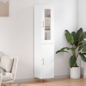 Aparador alto madera contrachapada blanco 34,5x34x180 cm de vidaXL, Aparadores - Ref: Foro24-3199161, Precio: 92,99 €, Descue...