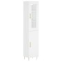 Aparador alto madera contrachapada blanco 34,5x34x180 cm de vidaXL, Aparadores - Ref: Foro24-3199161, Precio: 96,09 €, Descue...