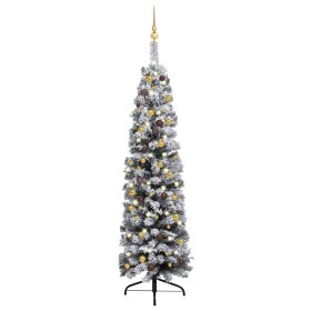 Beleuchteter Weihnachtsbaum mit Lichtern und grünen Kugeln 180 cm von vidaXL, Weihnachtsbäume - Ref: Foro24-3077809, Preis: 8...