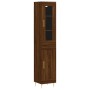 Aparador alto madera contrachapada roble marrón 34,5x34x180 cm de vidaXL, Aparadores - Ref: Foro24-3199488, Precio: 102,37 €,...