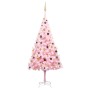 Beleuchteter Weihnachtsbaum mit Lichtern und rosa Kugeln 240 cm von vidaXL, Weihnachtsbäume - Ref: Foro24-3077501, Preis: 121...