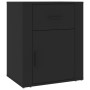 Black plywood nightstand 50x36x60 cm by vidaXL, Nightstands - Ref: Foro24-816721, Price: 59,99 €, Discount: %