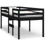 Cama alta negra madera maciza pino 80x200 cm de vidaXL, Camas y somieres - Ref: Foro24-821613, Precio: 149,99 €, Descuento: %