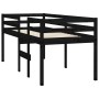 Cama alta negra madera maciza pino 80x200 cm de vidaXL, Camas y somieres - Ref: Foro24-821613, Precio: 149,99 €, Descuento: %