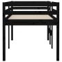 Cama alta negra madera maciza pino 80x200 cm de vidaXL, Camas y somieres - Ref: Foro24-821613, Precio: 149,99 €, Descuento: %