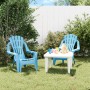 Garden chairs for children 2 pcs wood-like appearance PP blue 37x34x44 cm by vidaXL, Garden chairs - Ref: Foro24-364739, Pric...