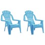 Garden chairs for children 2 pcs wood-like appearance PP blue 37x34x44 cm by vidaXL, Garden chairs - Ref: Foro24-364739, Pric...